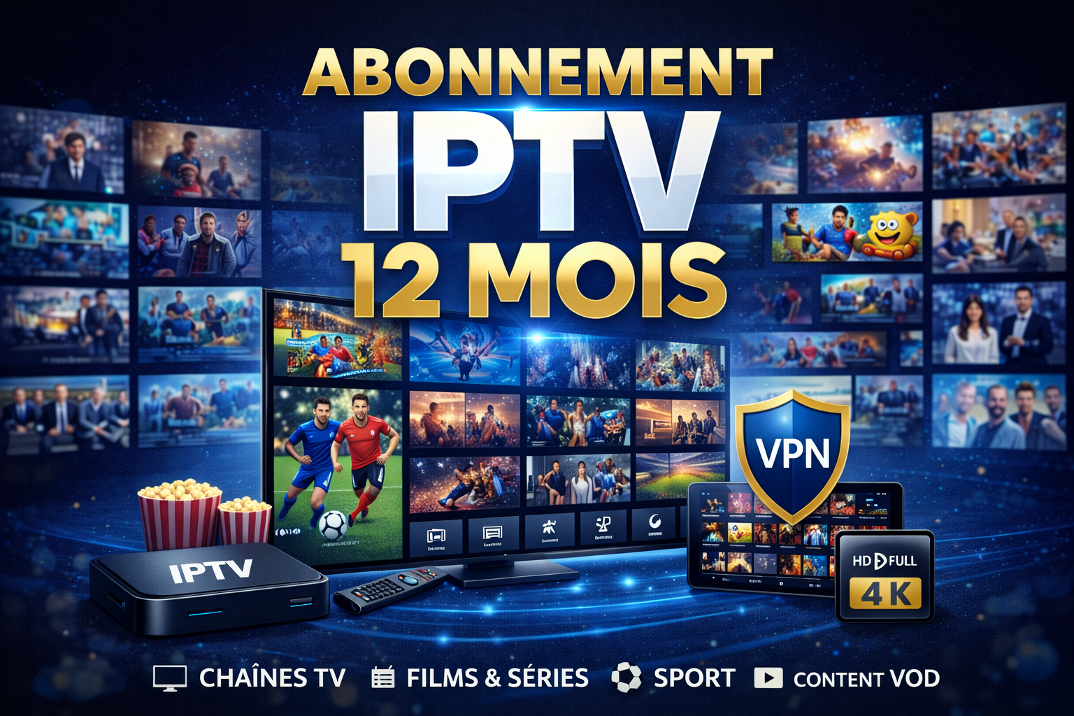 Abonnement iptv 12 mois